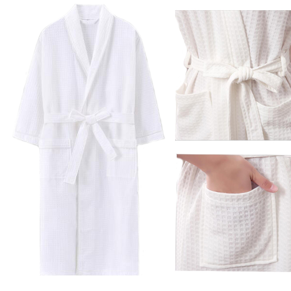  Waffle Weave Bath Robe, Spa Bath Robe