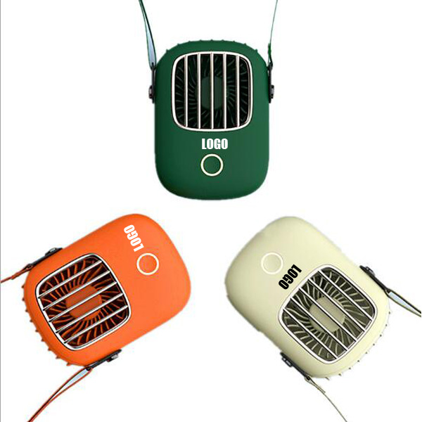  Mini Handheld USB Rechargeable Fan with Lanyard